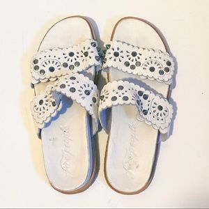 White Boho Free People Sandals